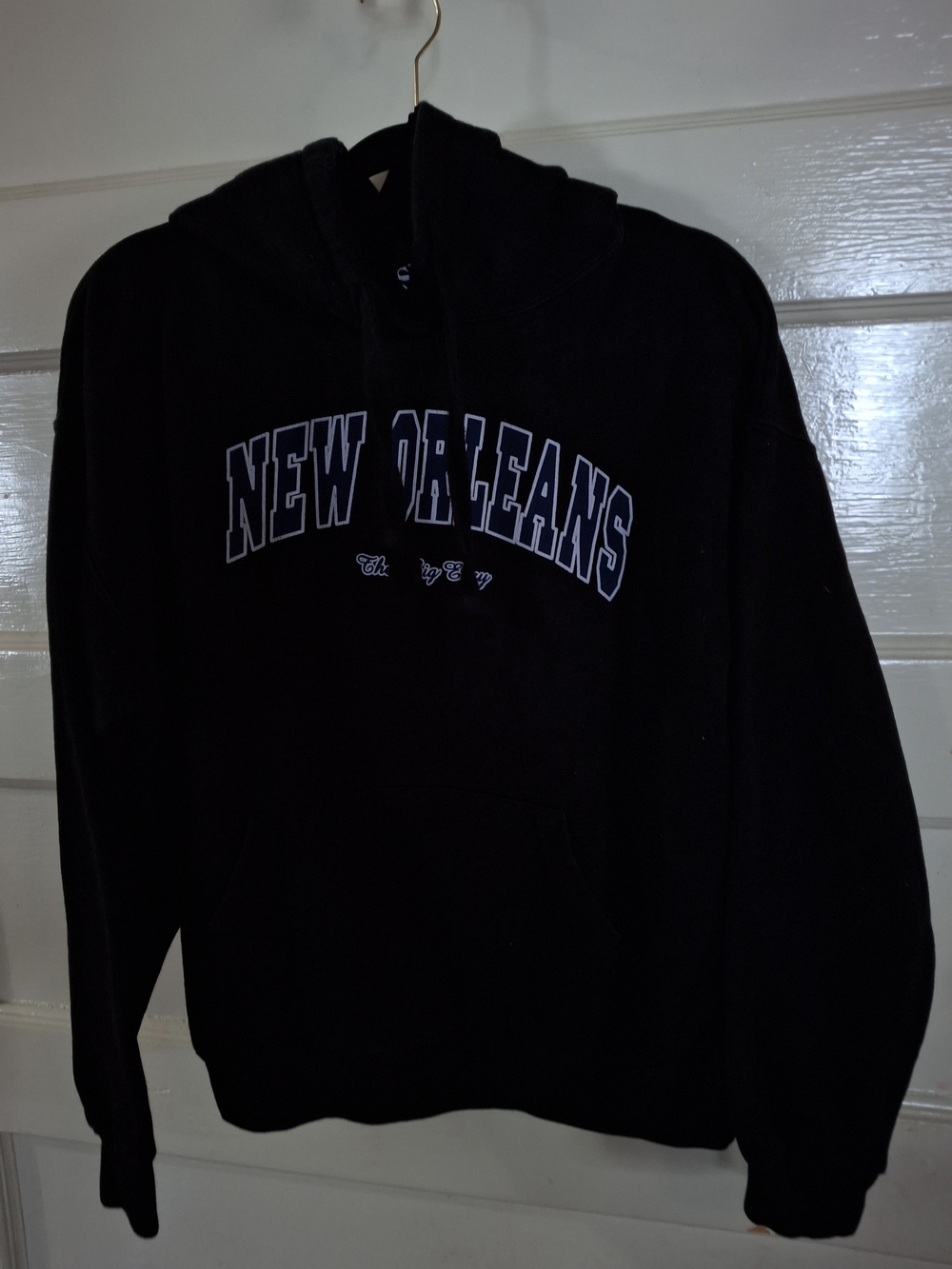 Black New Orleans Zip-Up Hoodie Sweater (Cfd005)
